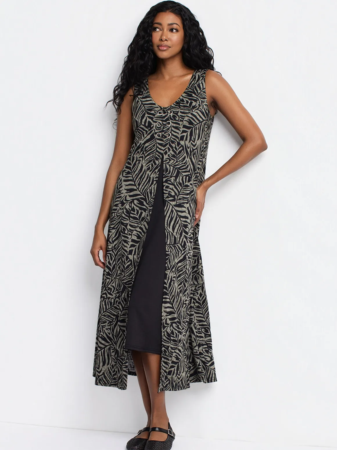 A line maxi knit dress
