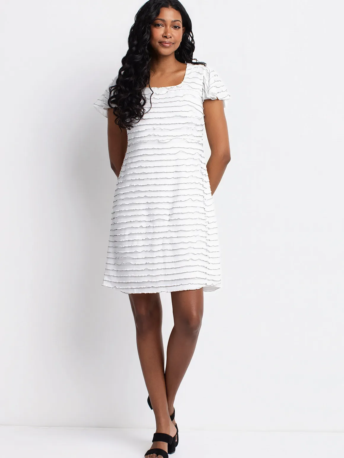 A-line midi knit dress
