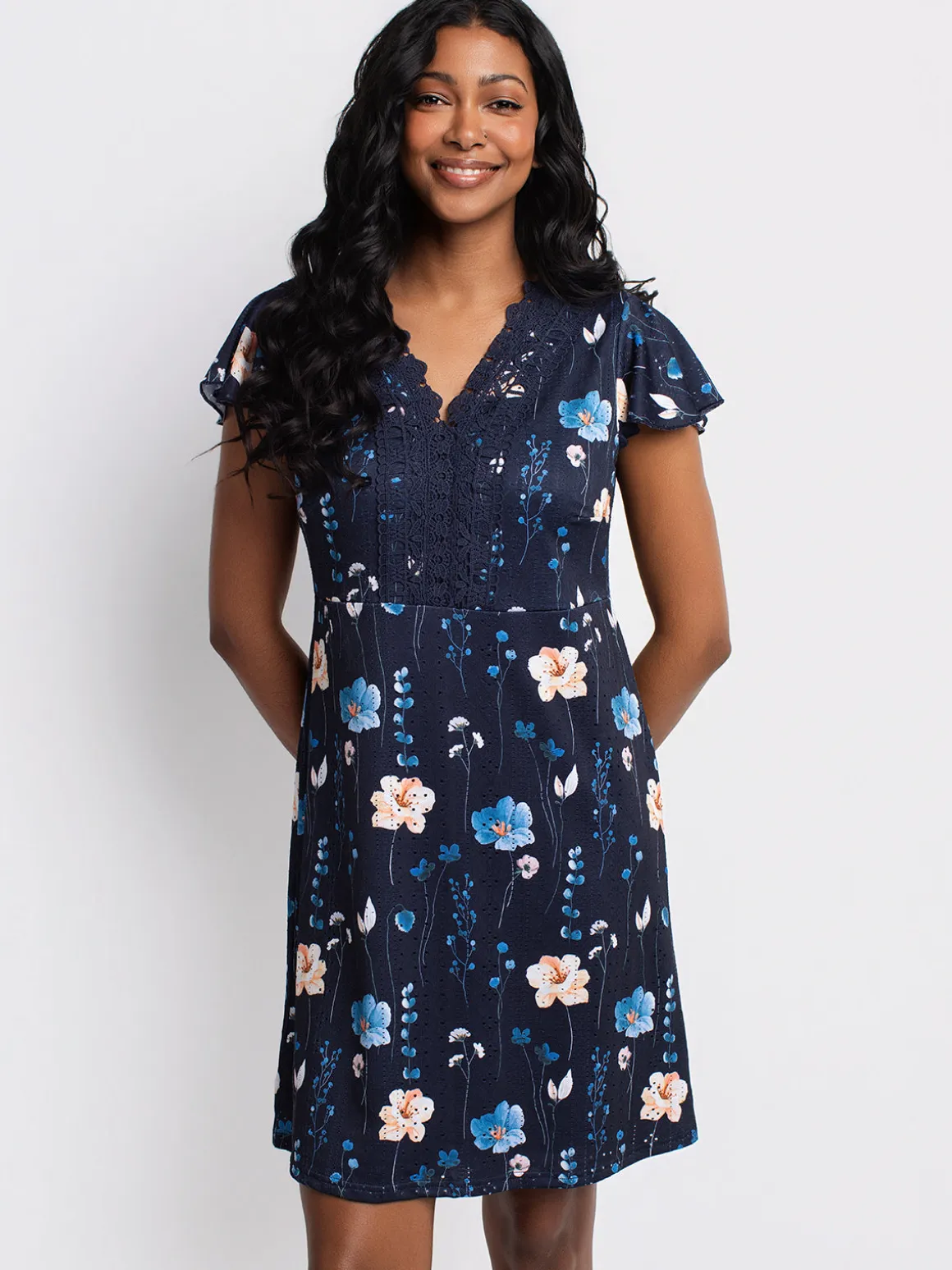 A line midi knit dress