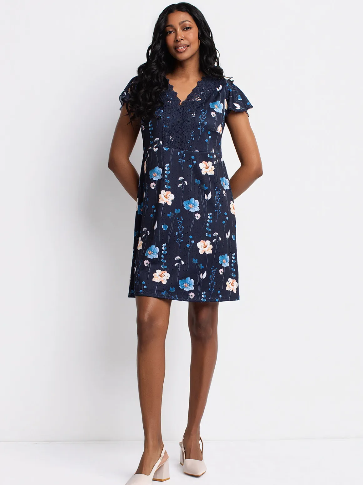 A line midi knit dress