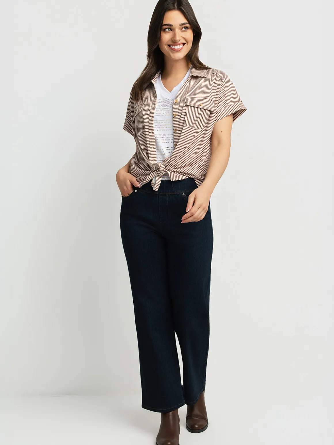 Bootcut denim pants