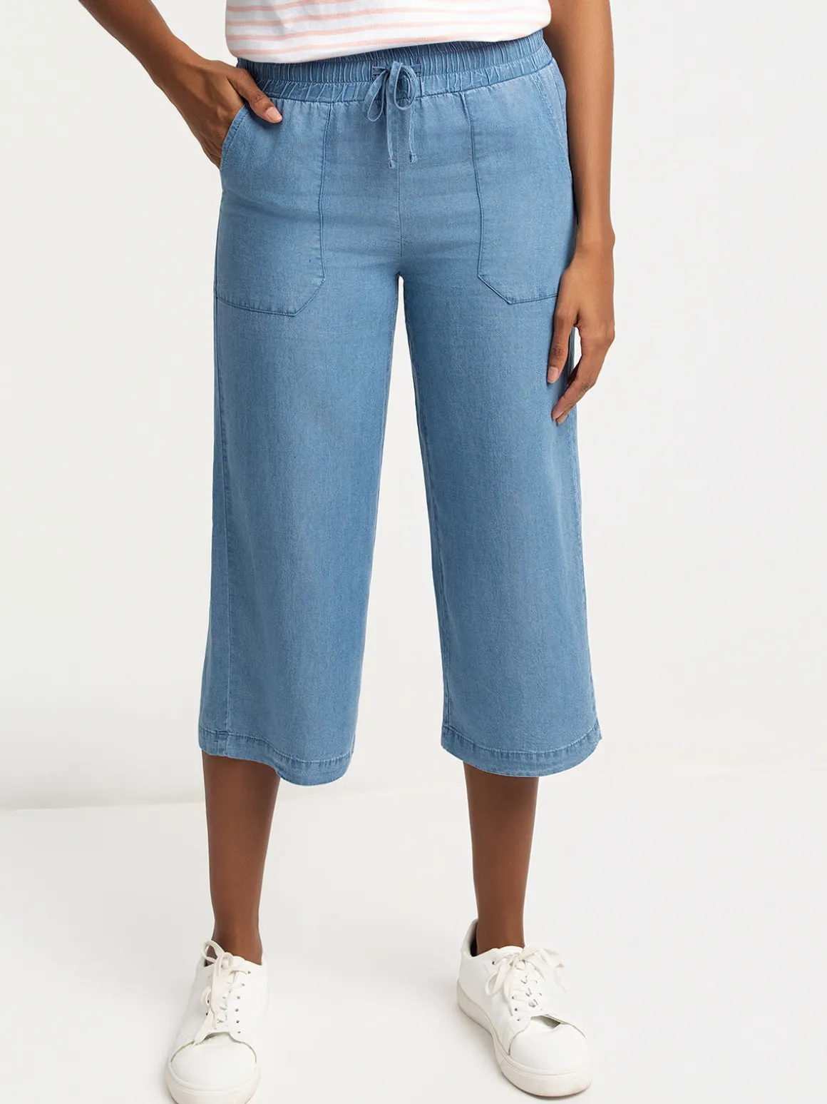 Denim capri