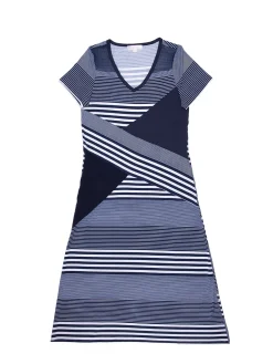 Flared maxi knit dress