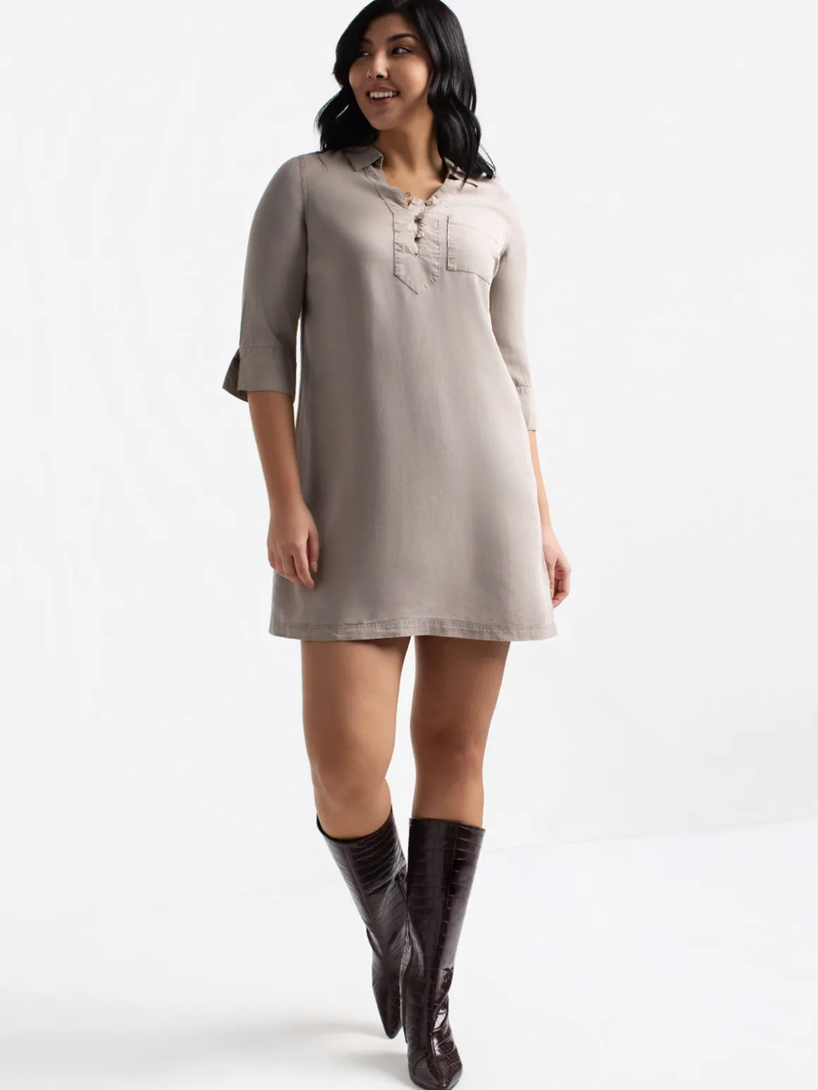 Flared midi dress