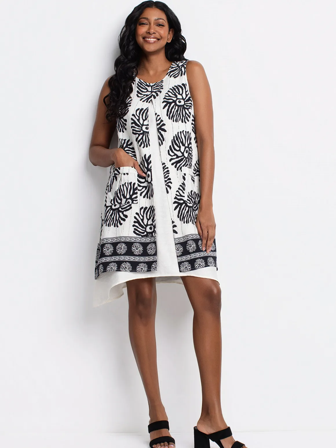 Flared midi dress