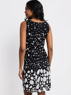 Flared midi knit dress
