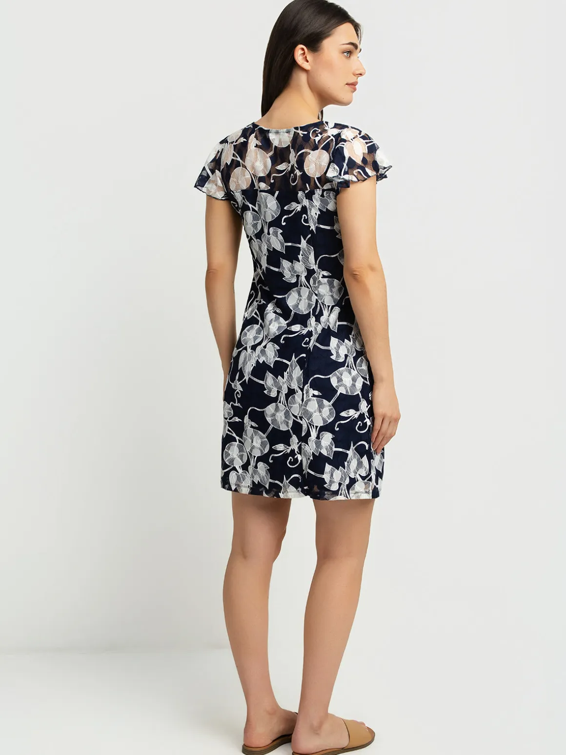 Flared midi knit dress