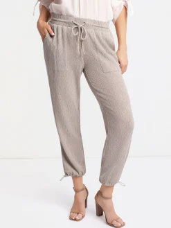 Knit skinny leg pull-on ankle pant