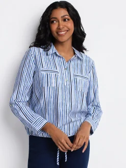 Long-sleeve loose blouse