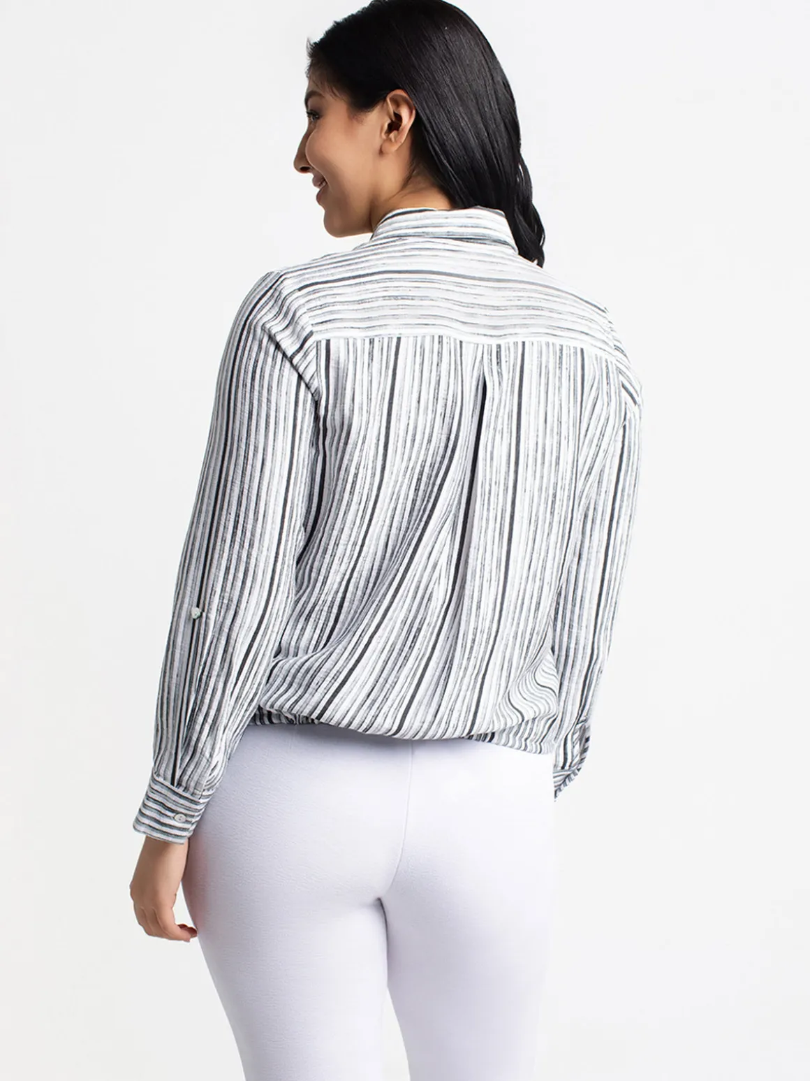 Long-sleeve loose blouse