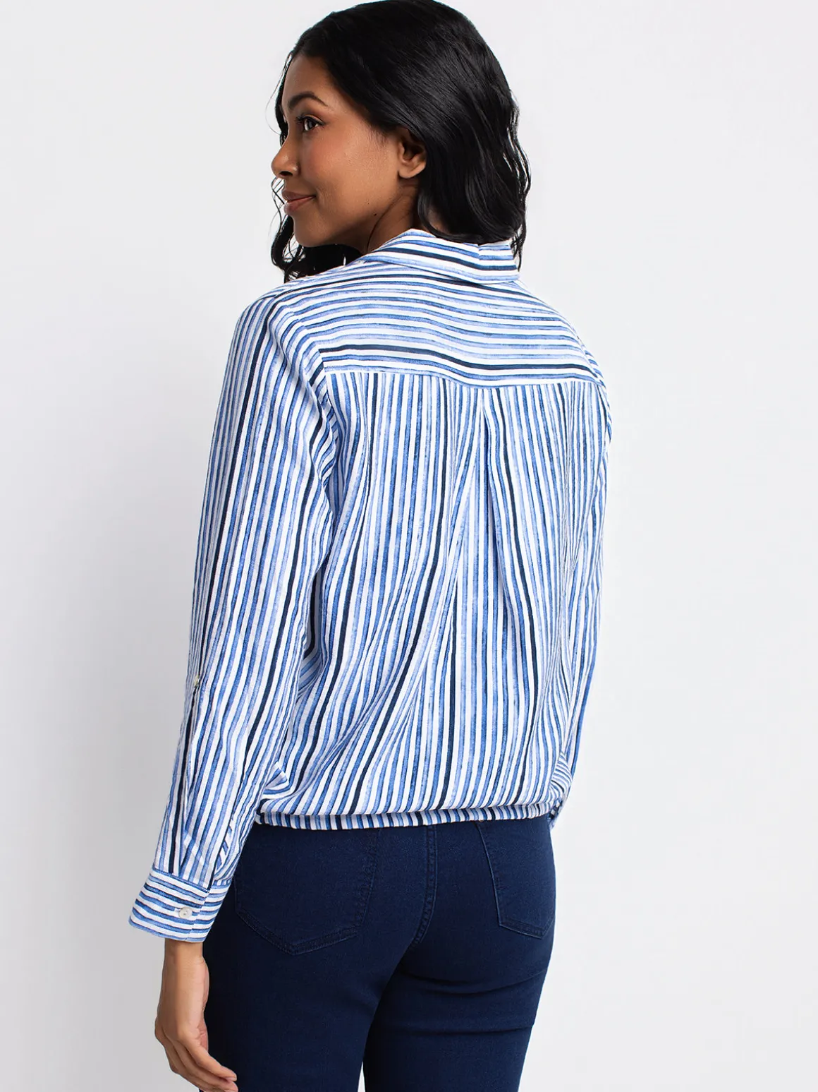 Long-sleeve loose blouse