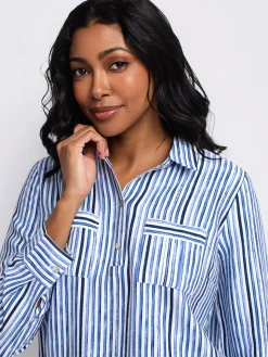 Long-sleeve loose blouse