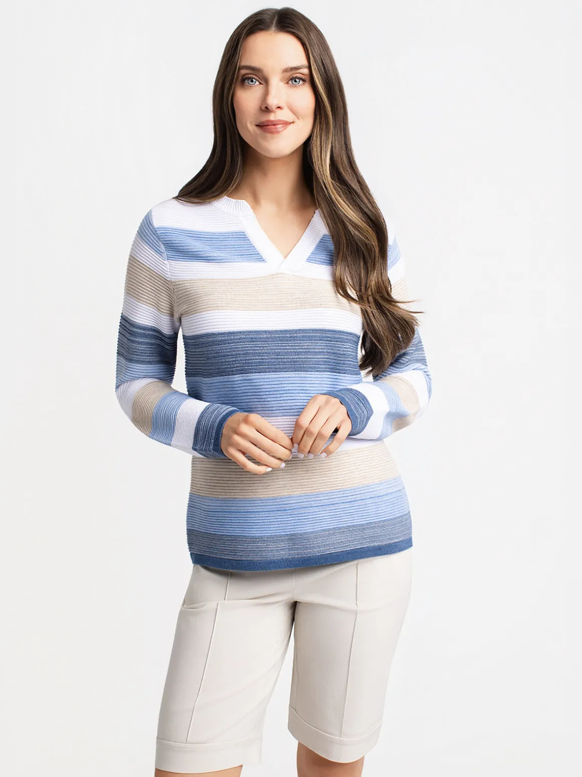 Long-sleeve pullover sweater