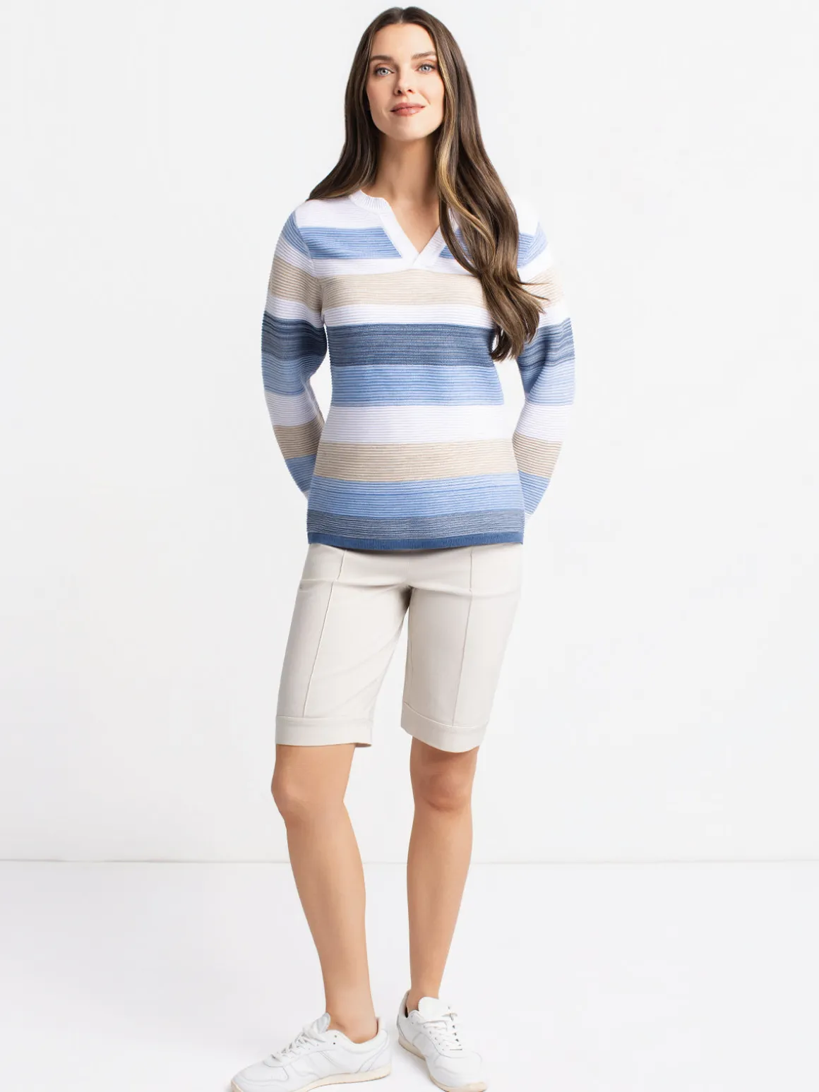 Long-sleeve pullover sweater