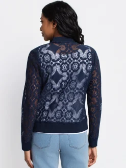 Long-sleeve semi-fitted cardigan