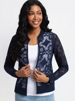 Long-sleeve semi-fitted cardigan