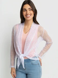 Long-sleeve semi-fitted cardigan