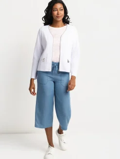 Long-sleeve semi-fitted cardigan