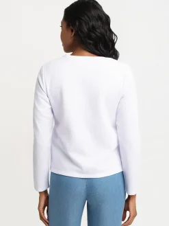 Long-sleeve semi-fitted cardigan