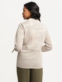 Long-sleeve semi-fitted cardigan