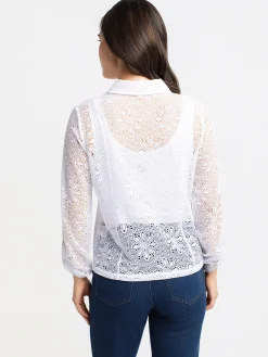 Long-sleeve semi-fitted cardigan