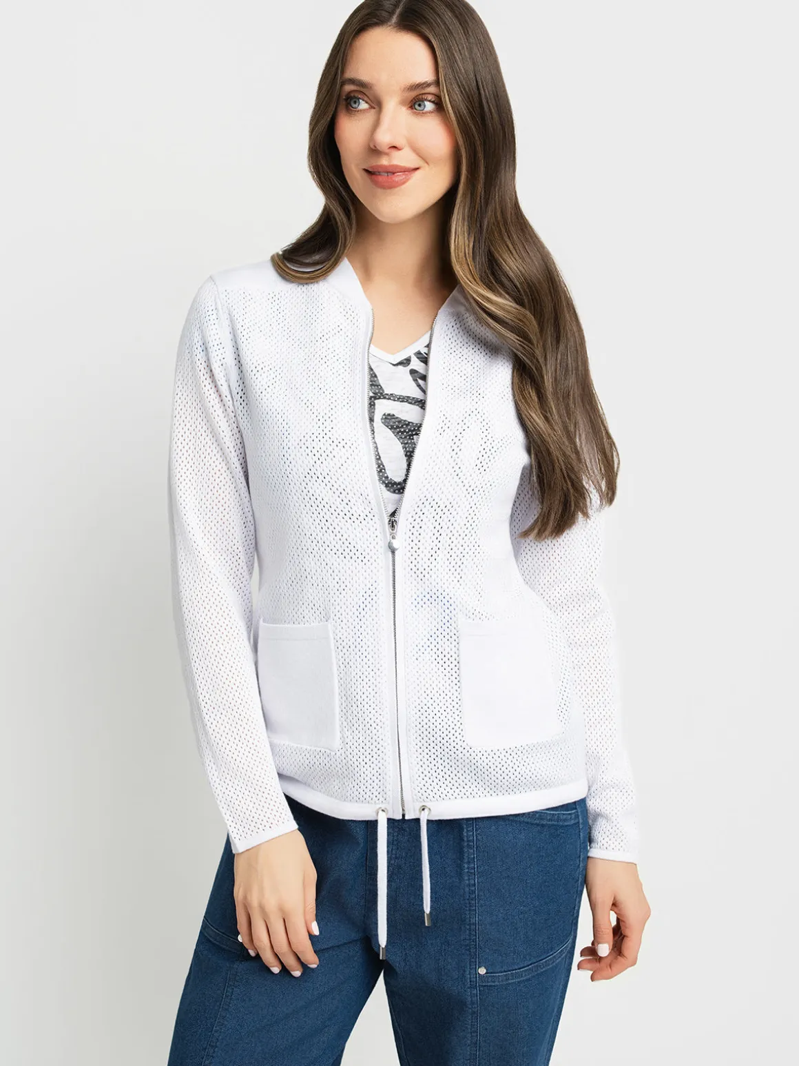 Long-sleeve sweater cardigan