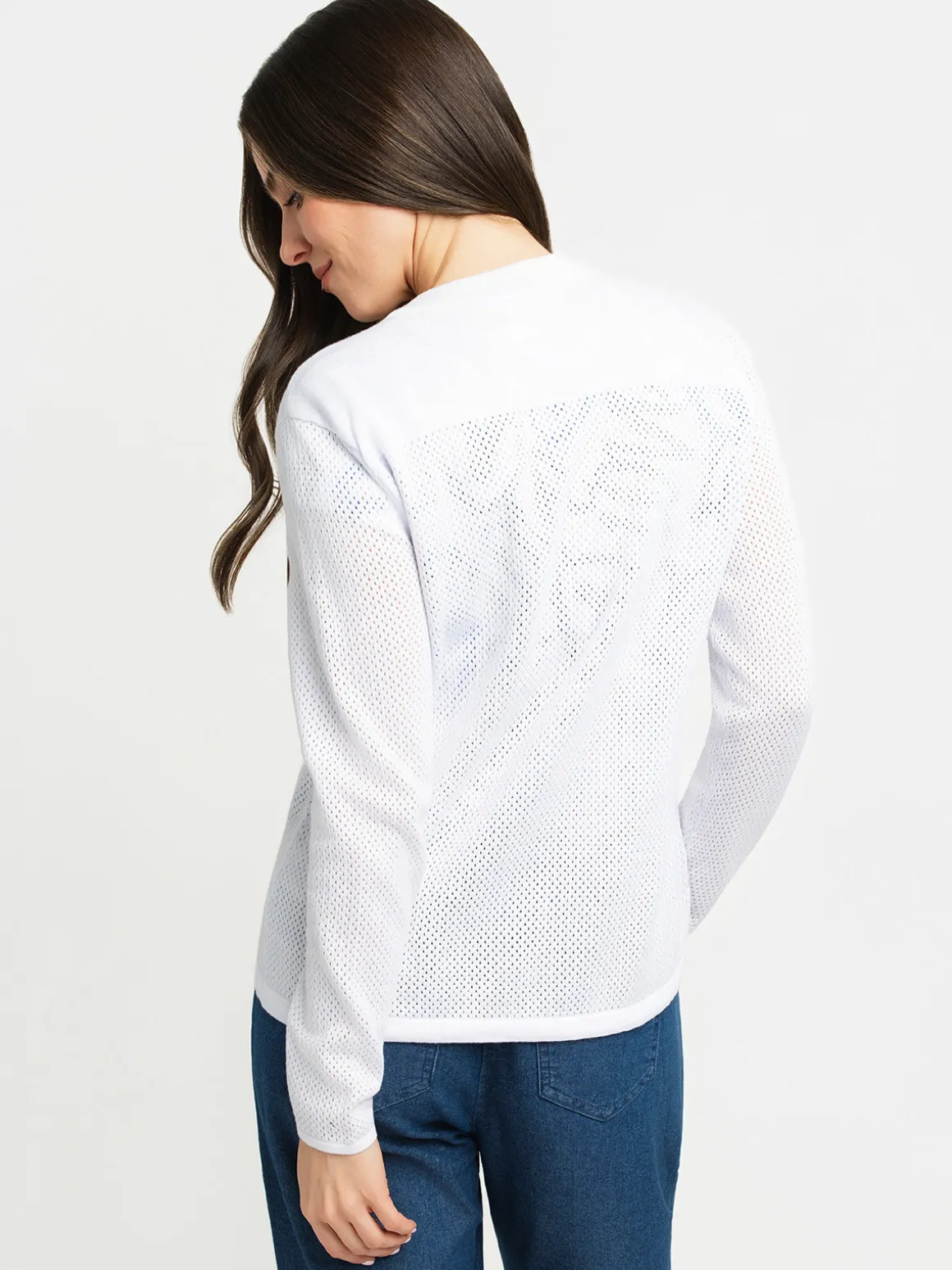 Long-sleeve sweater cardigan