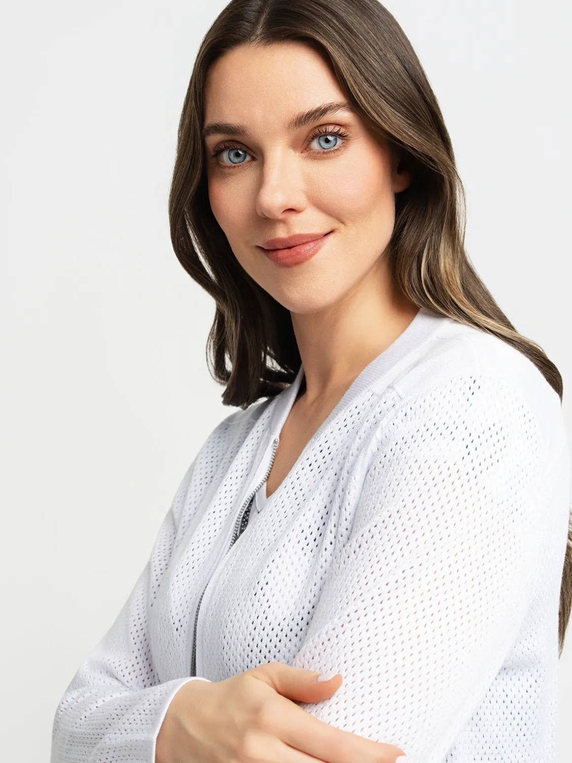 Long-sleeve sweater cardigan