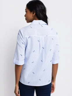 Loose blouse with buttons