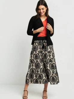 Maxi flared skirt