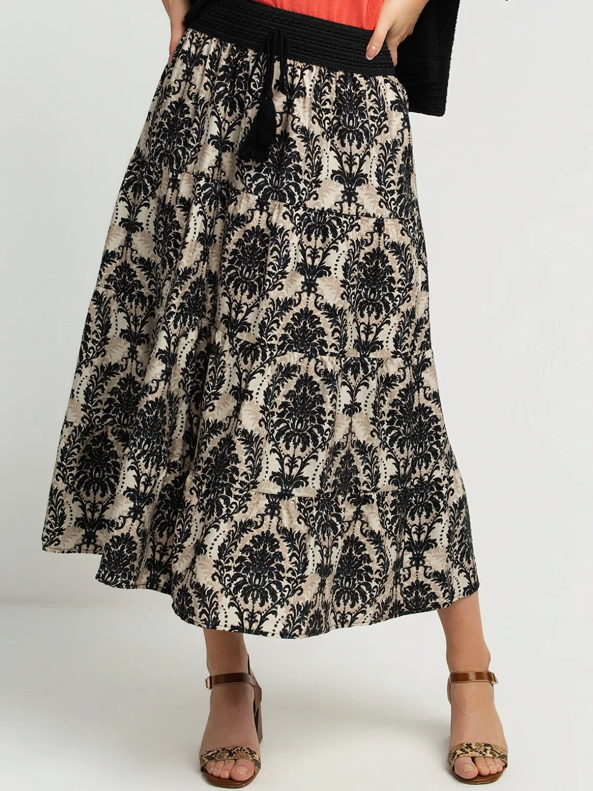 Maxi flared skirt