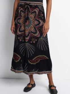 Maxi flared skirt