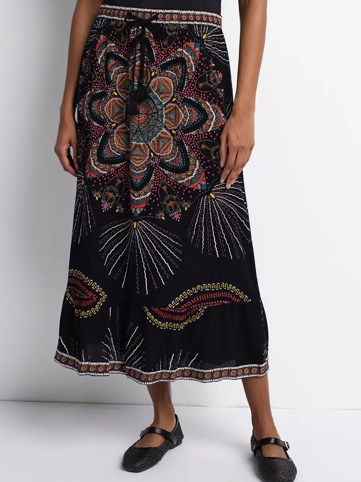 Maxi flared skirt
