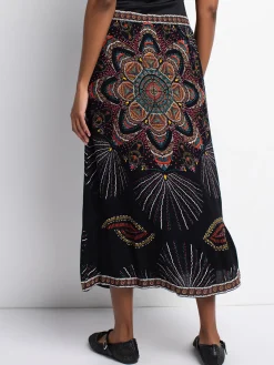 Maxi flared skirt