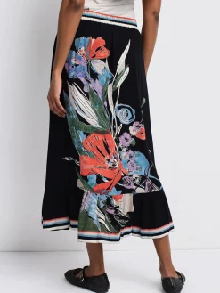 Maxi flared skirt