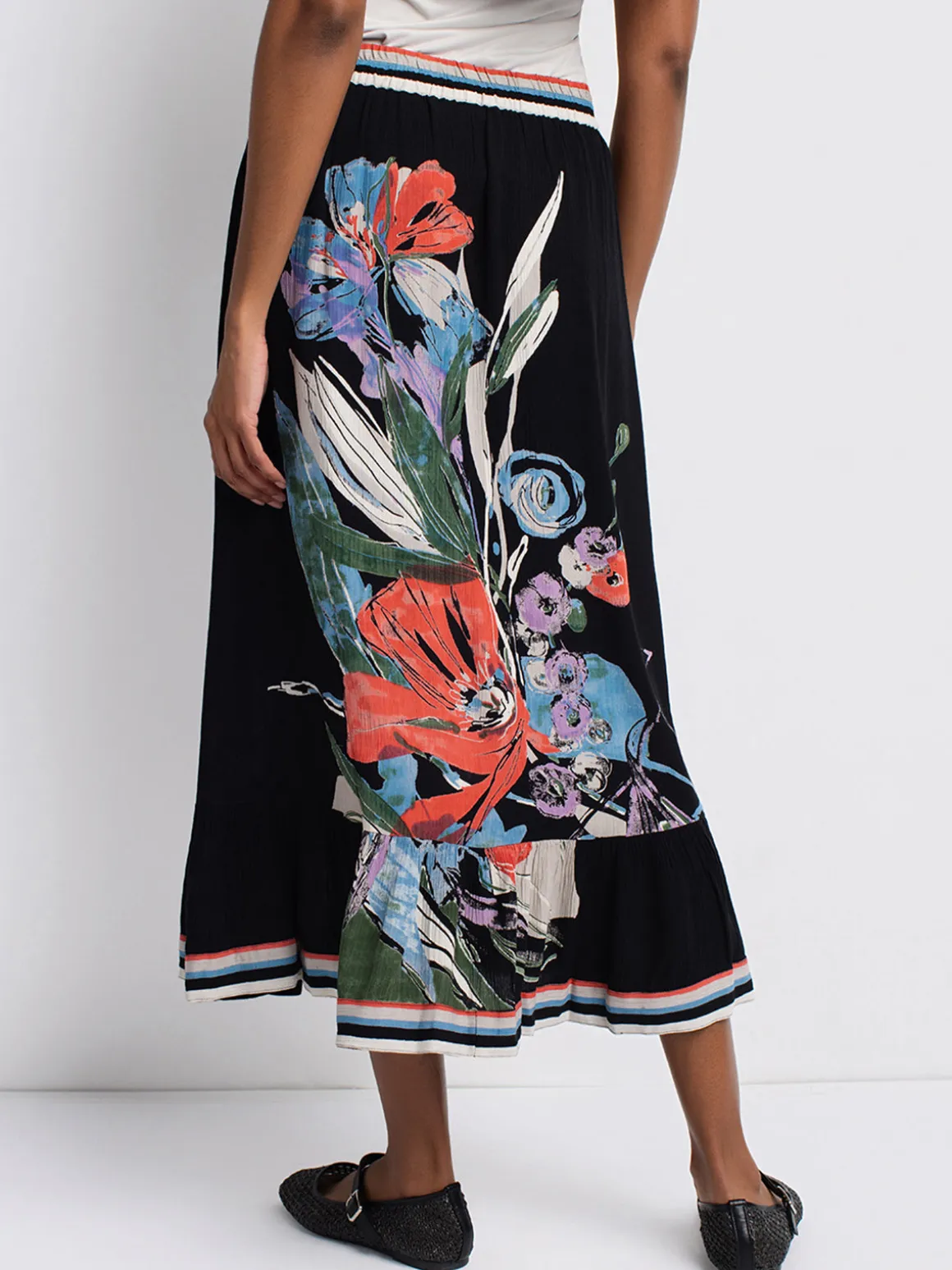 Maxi flared skirt