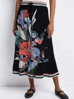 Maxi flared skirt