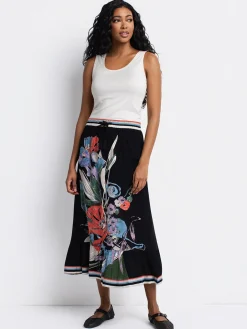 Maxi flared skirt