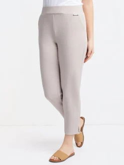 Narrow semi-fitted pull-on dress pant - Petite