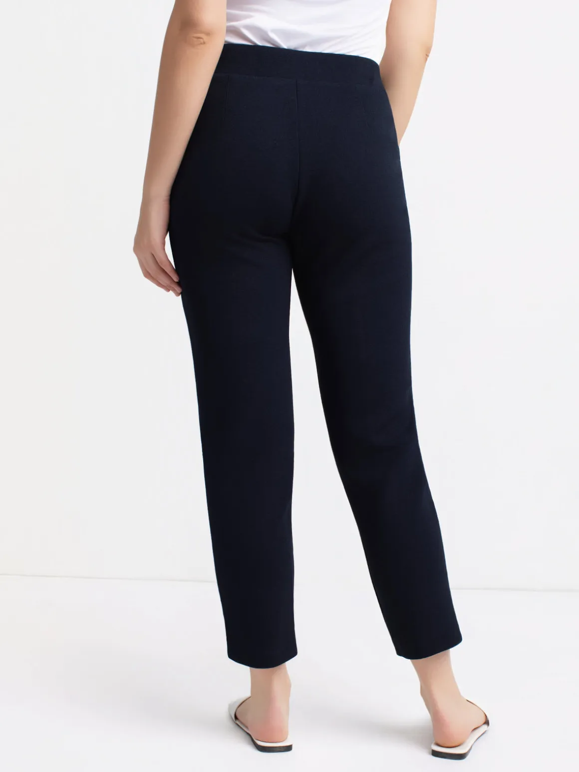 Narrow semi-fitted pull-on dress pant - Petite