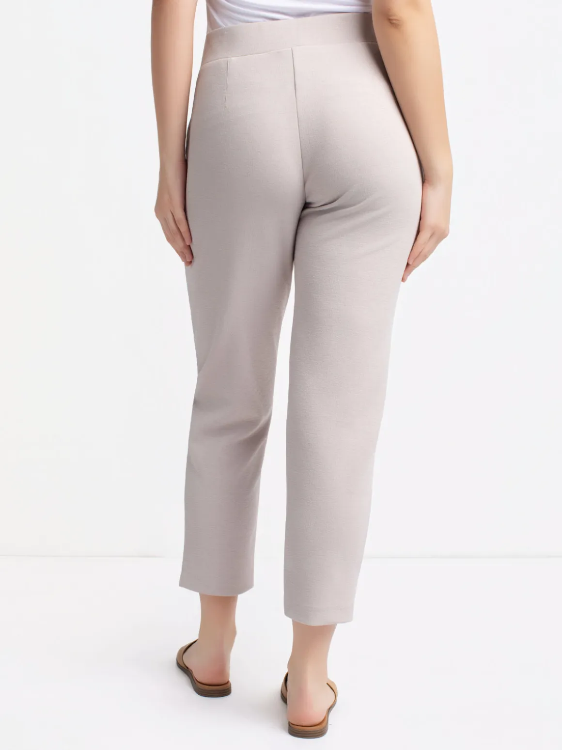 Narrow semi-fitted pull-on dress pant - Petite