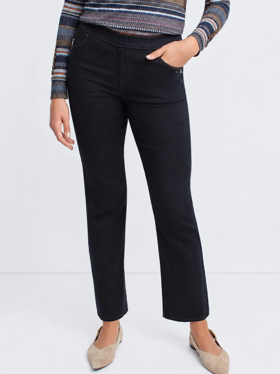 Pull-On 7/8 Denim Jeans - Petite