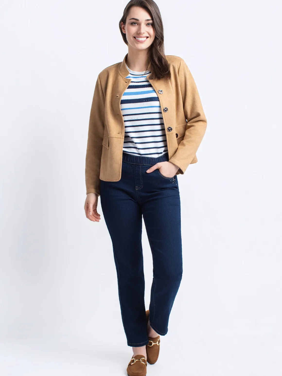 Pull-On 7/8 Denim Jeans - Petite