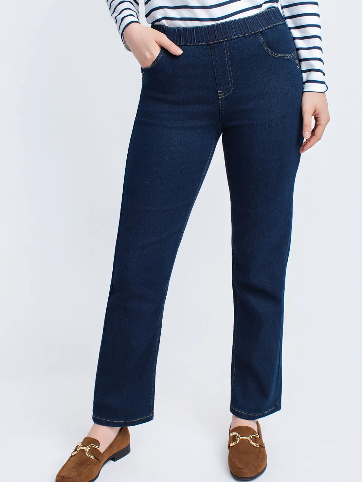 Pull-On 7/8 Denim Jeans - Petite