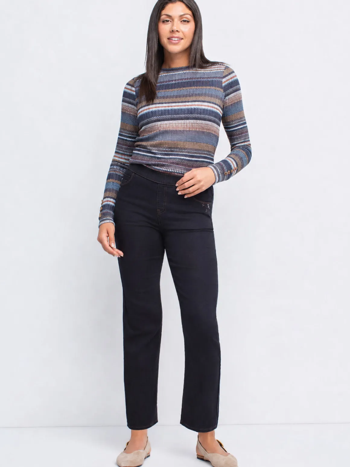 Pull-On 7/8 Denim Jeans - Petite