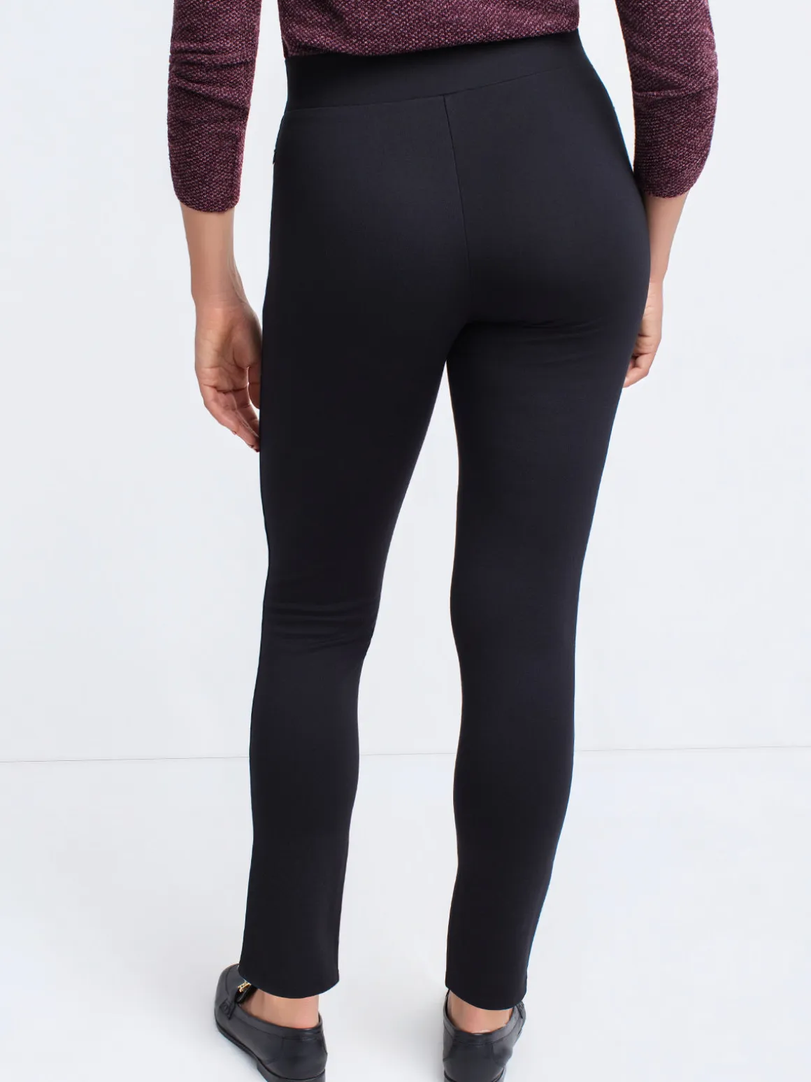 Pull-on fitted pants