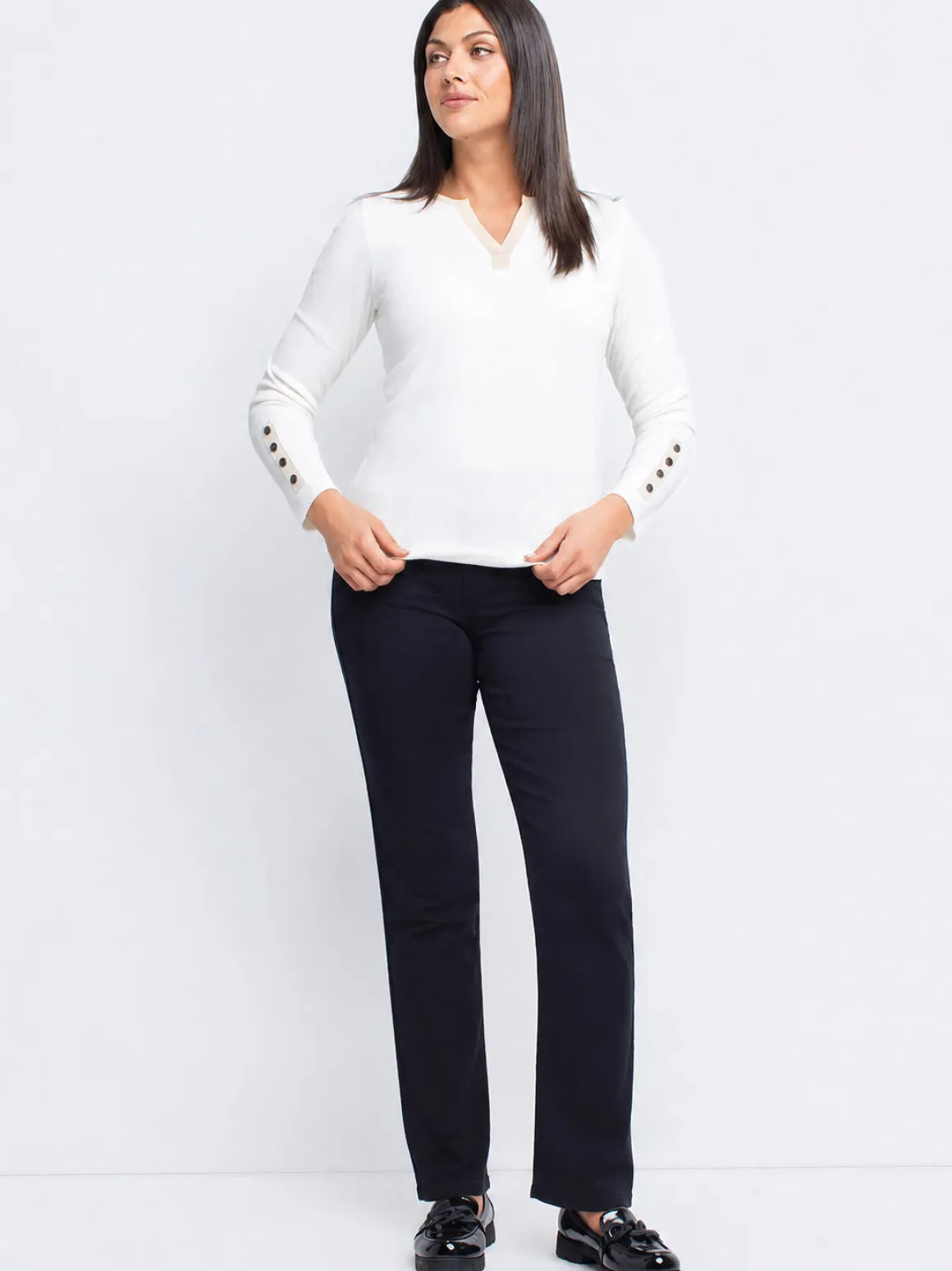 Semi-fitted long-sleeve shirt