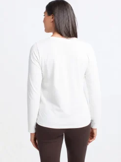 Semi-fitted long-sleeve sweater