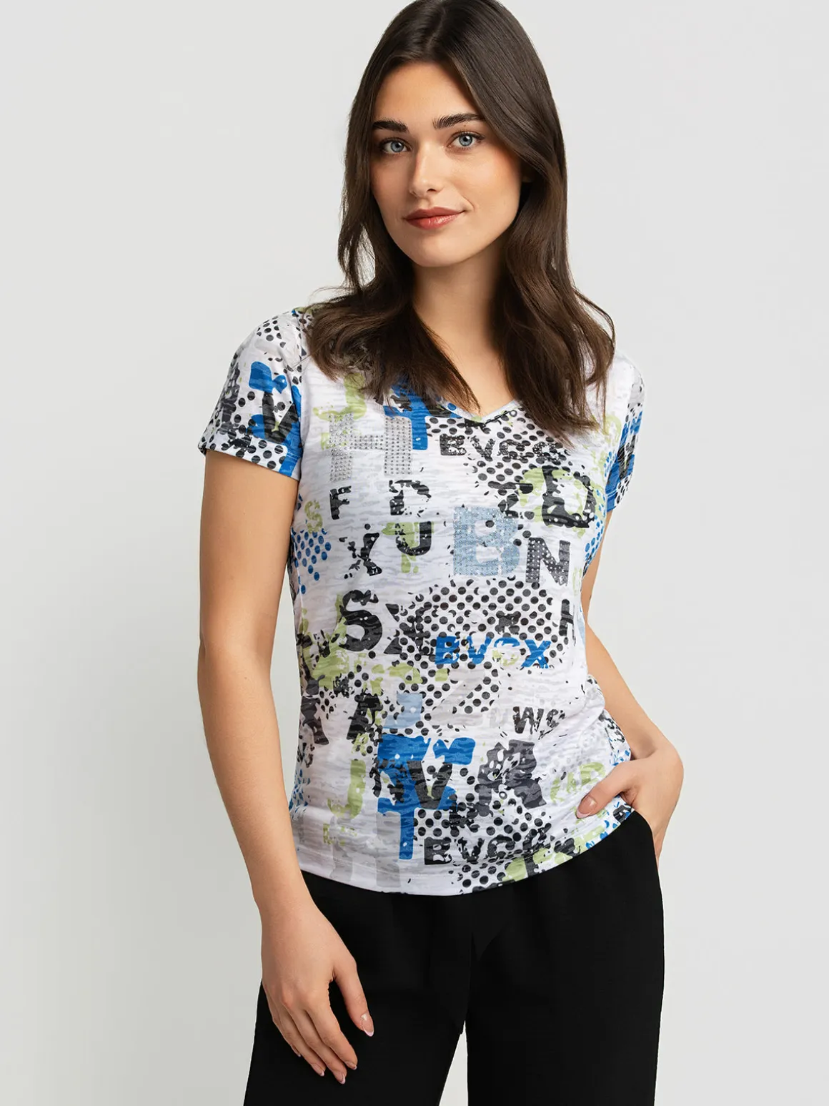 Semi-fitted short-sleeve T-shirt