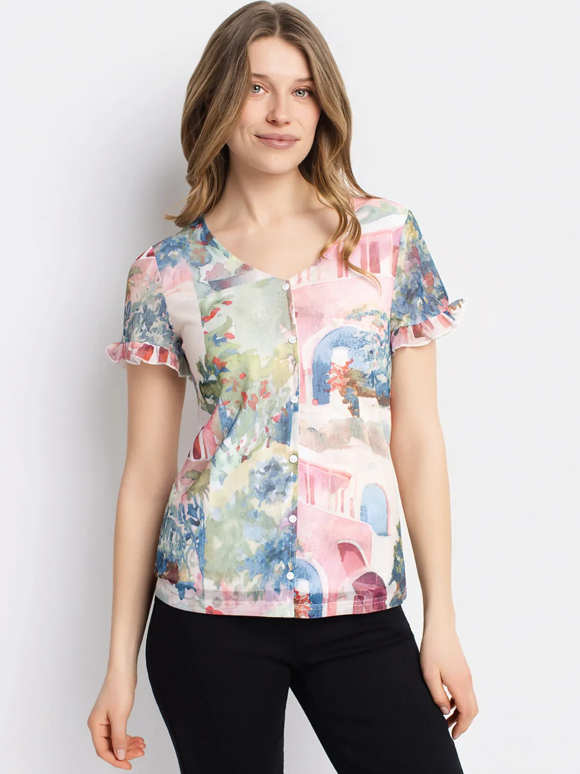 Semi-fitted short-sleeve T-shirt